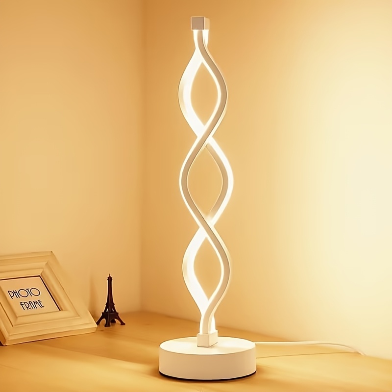 Modern Floor/Bedside Table Lamp with USB-Powered LED Lighting, Dimmer Switch & 3-Tier Color Temperature (Warm White/Cool Daylight) - Floor Lamp Suitable for Bedroom,, Bedside - USB-Powered, Energy-Efficient Bulb, Durable Metal Frame
