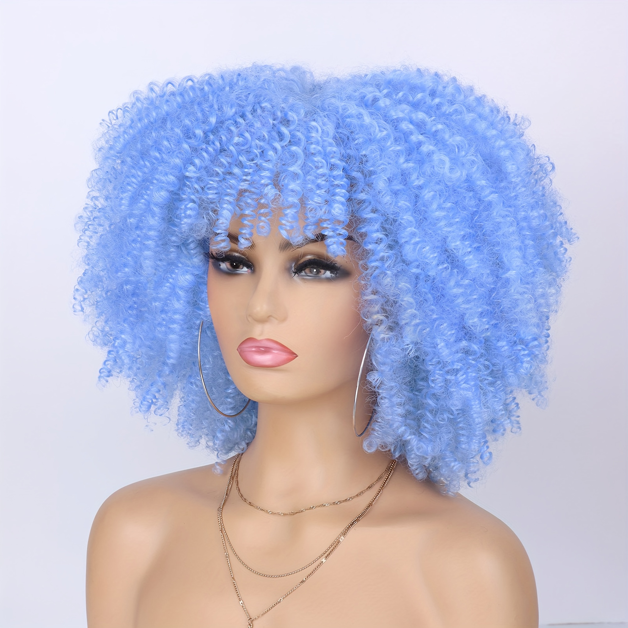 

Light Blue Synthetic Wig, Baby Blue Wigs For Women