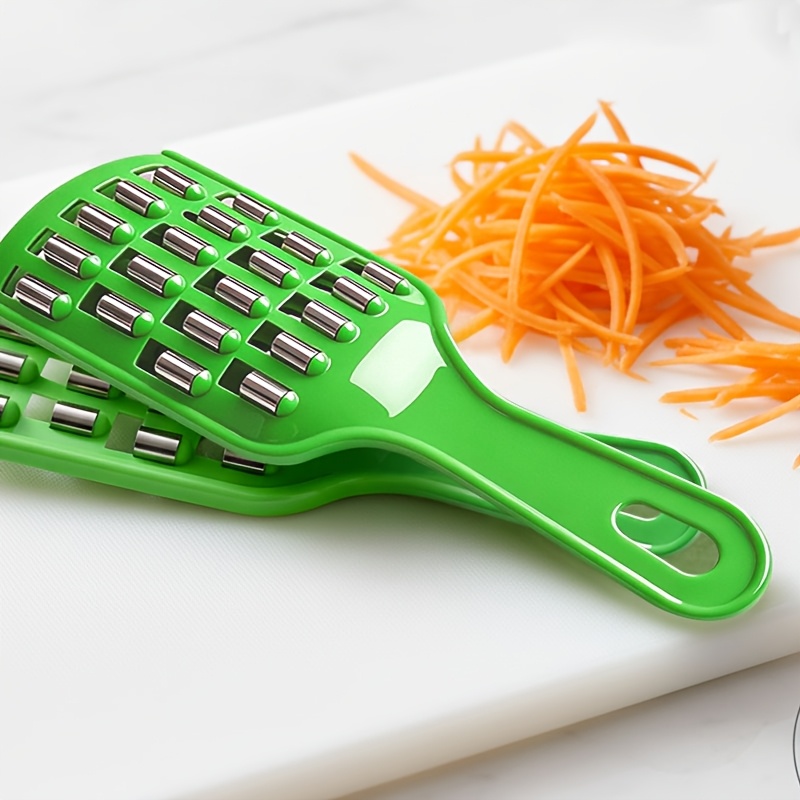 Image of 2pcs Stainless Steel Vegetable Peeler And Grater Set, Multifunctional Julienne Slicer For Carrots Potatoes , Kitchen Gadgets For Salads, Easy Clean