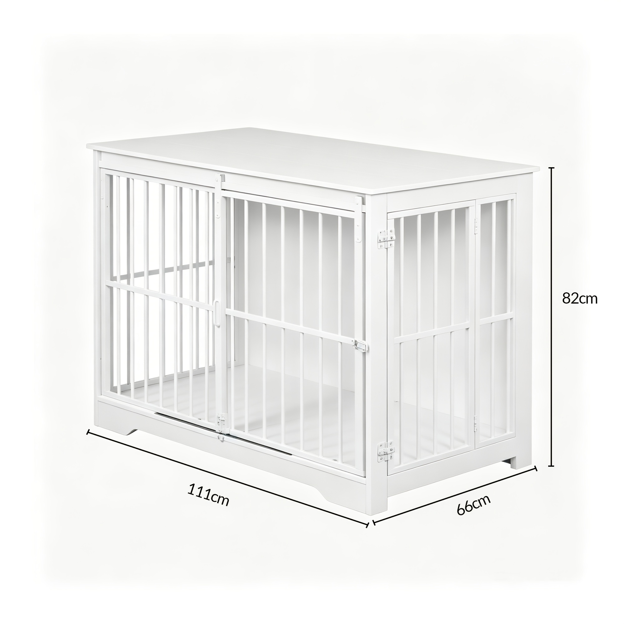 TEMU Heavy-duty Dog Crate Furniture, 111cm Xl Size, Bite-resistant And Escape-proof, Sturdy Construction, Designed For Large Dogs