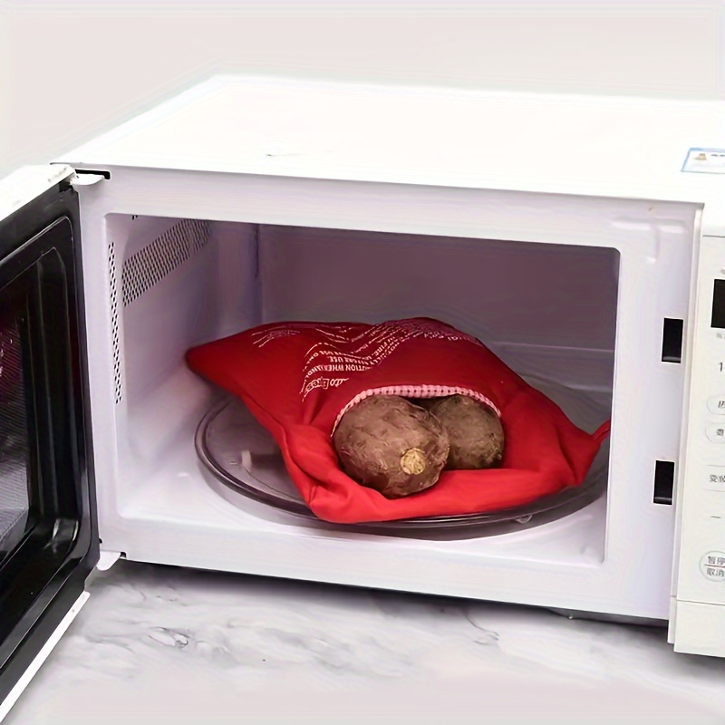 1 saco de micro-ondas para cozinhar   rápido - reutilizável,   perfeitamente assadas em 4   - um acessório   para chefs domésticos