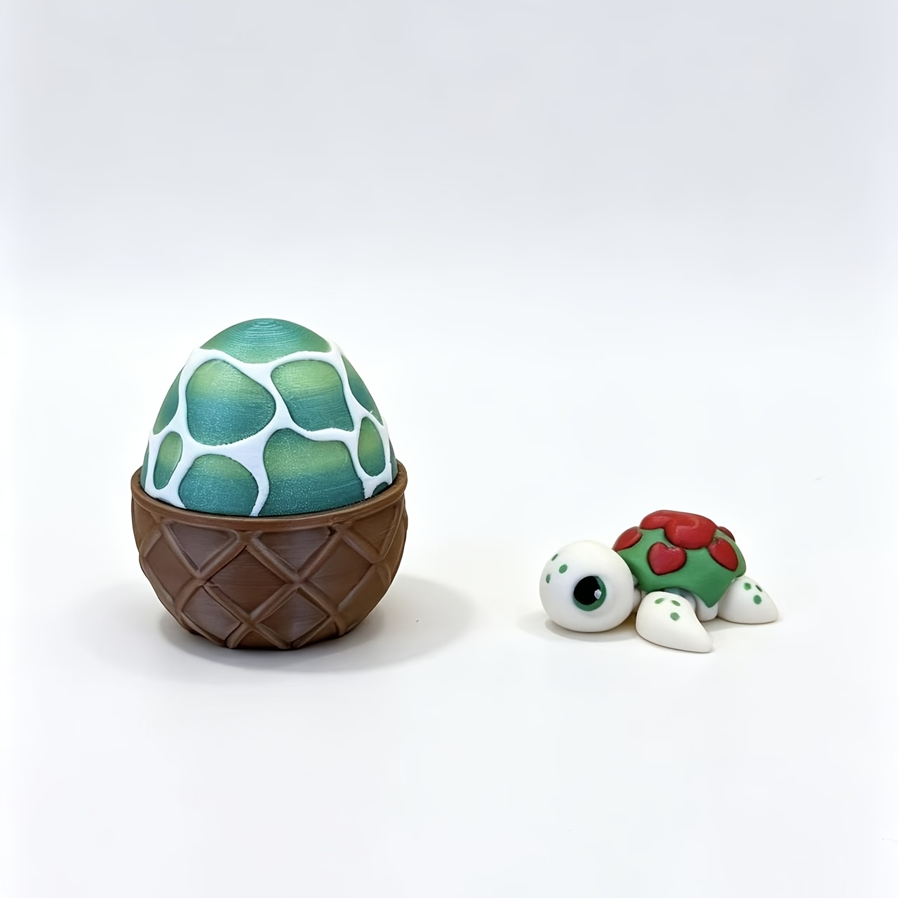 TEMU 3d Printed Eggs And Turtles, Dual Colors Available, Suitable For Gifts, Party Favors, Garden, Kitchen, Office, Tale World, Aquarium, Car