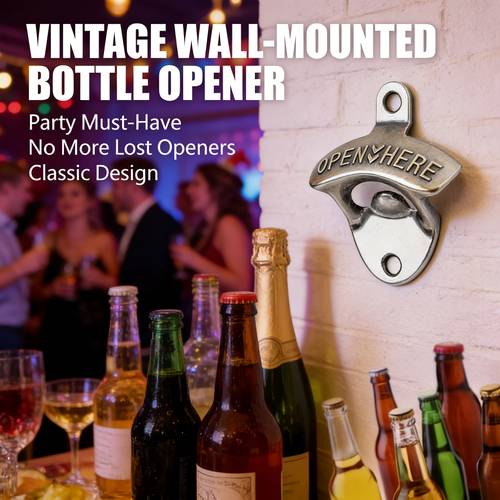 a single piece of a stylish and practical wall mounted bottle opener made of wood decorating bars restaurants and kitchens