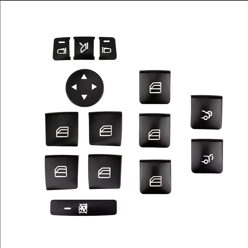 TEMU Pour W204 GLA X156 CLA C117 A W176 B W246 W212 E260 W207ml GLE GL CLS Class, Cache-bouton de lève-vitre, Cadre d'interrupteur, Garniture