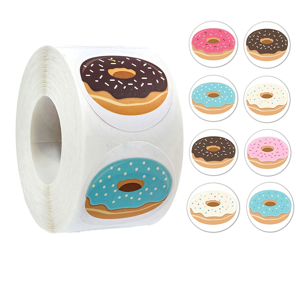 TEMU Etichette autoadesive a 500 pz/rotolo, decorative per cancelleria, confezioni regalo, buste con motivo, sigillanti