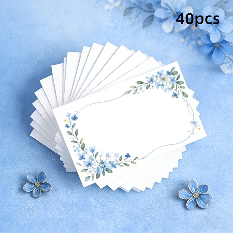 TEMU 40 Floral Blank Message Cards, Wedding/birthday/party Thank You Cards, Blank Cards, Thank You Cards, Blank Greeting Cards, Cards, Pocket Cards,