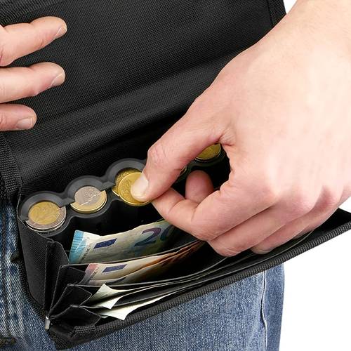 adjustable belt coin purse for servers cashiers collectors portable no shoulder wallet with bill organizer storage pouch
