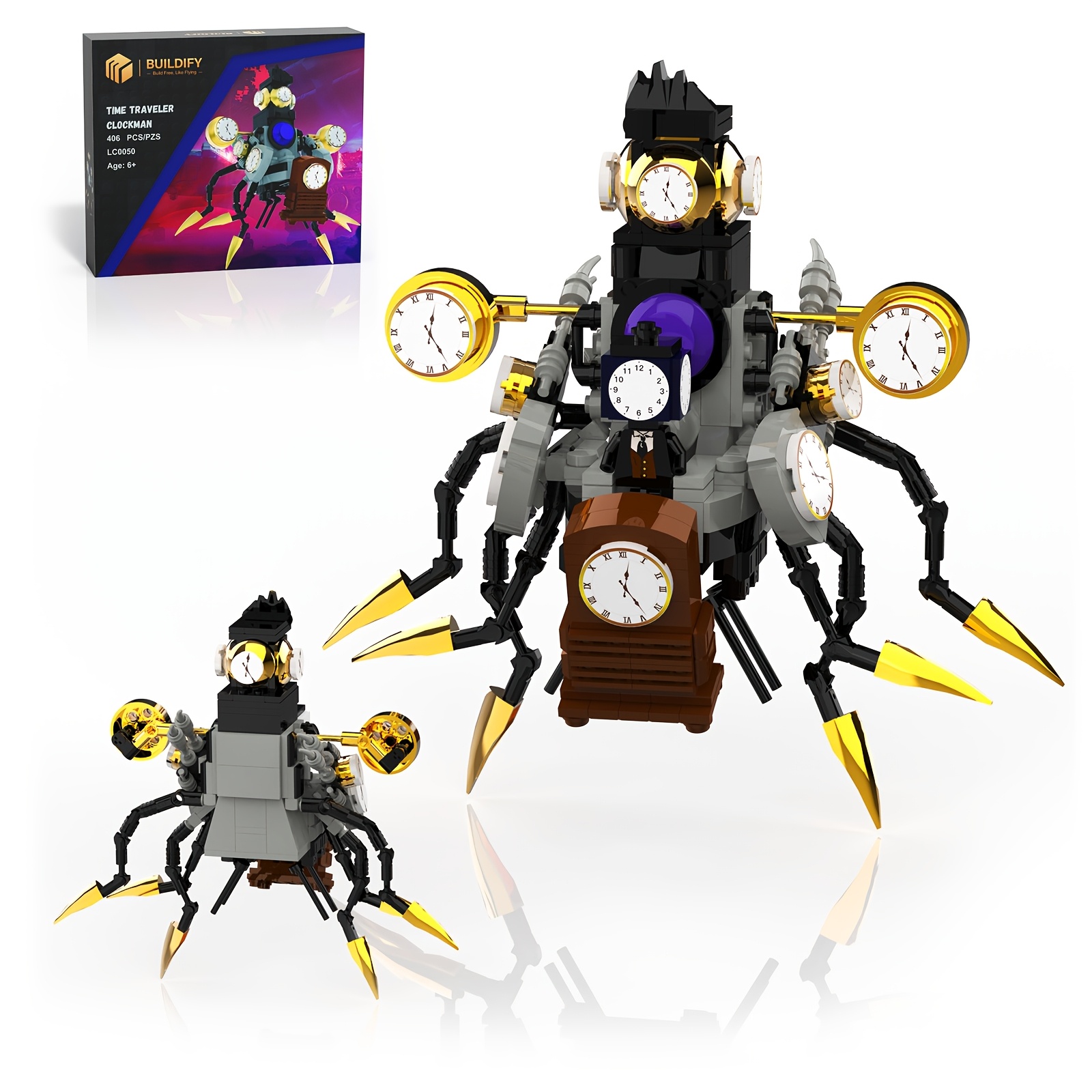 Clock Robot Building Blocks DIY Set
