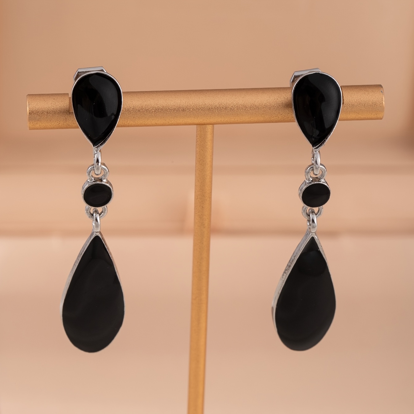 TEMU 1 Par de Aretes con Clip para Mujer, Aretes Colgantes de Esmalte Elegantes y Modernos Sin Perforación, Suministro al por Mayor de Aretes para