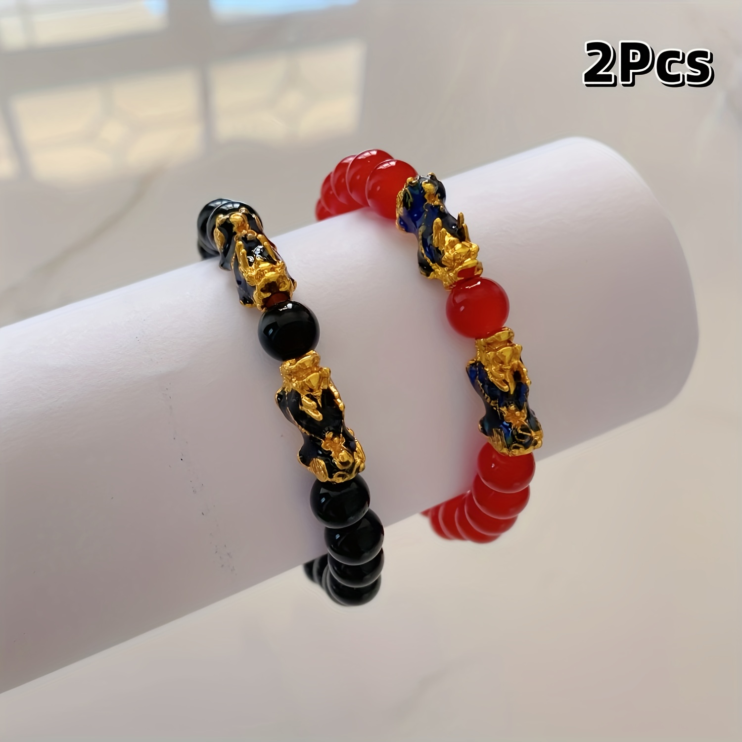 2pcs pixiu bracelet red antique bracelet safe   bracelet jewelry gifts classic   full of   shiny artificial jewelry gifts for girlfriend sisters mother   good luck   gift birthday gift details 2