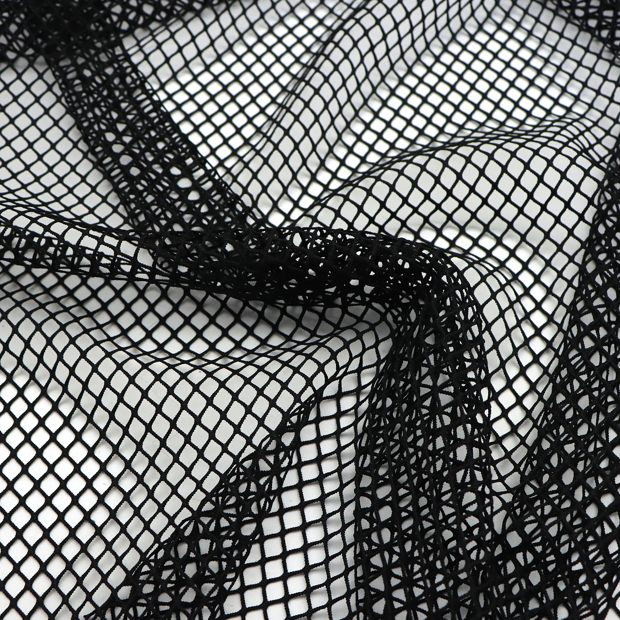 

1pc, Black Polyester Mesh Fabric, 150x50cm, Pre-cut, Machine Washable, For Diy Crafts, Sewing, Fish Nets, Storage Bags, Hand Wash Only