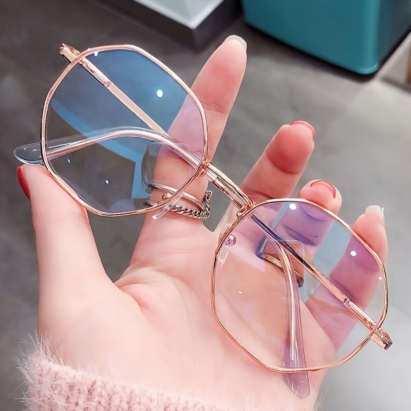 

Eight-angle Frame Glasses Clear Lens Glasses Minimalist Fashion Decorative Glasses Spectacles For Women Men