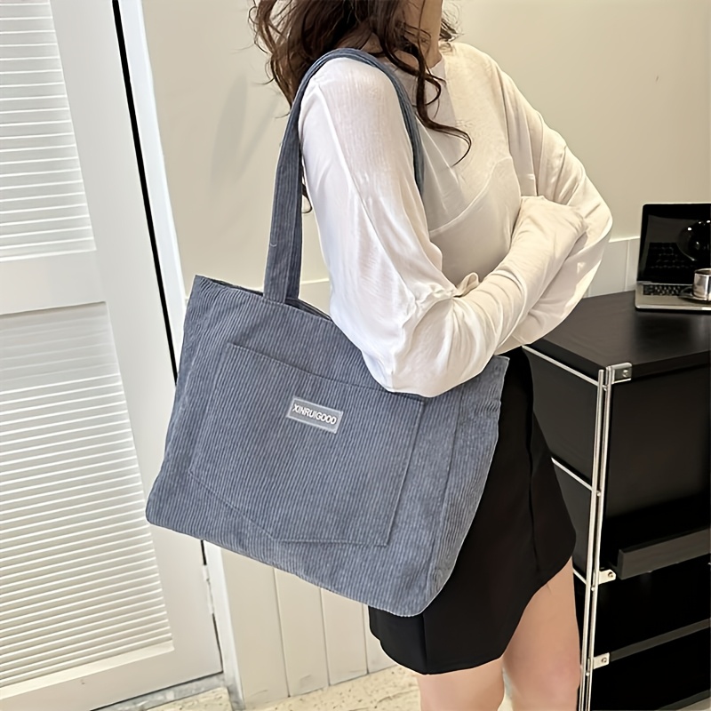 

Large Capacity Tote Bag - , Foldable, Zip Closure, Fixed Shoulder Strap, Unlined, Suitable For Shopping And Travel, Commuting.