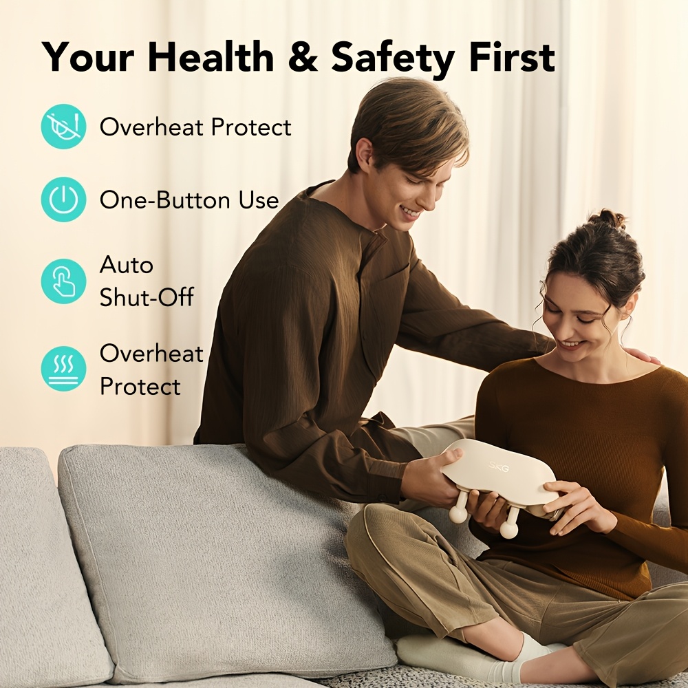 SKG Cordless Neck And Shoulder Massager with Heat, 6D Shiatsu Bionic Hand Kneading Machine for Trapezius And Back, Wearable Hands-Free Electric Deep Tissue Full Body Massager, Portable Home Office Car Tech Gifts for Women Men Mom Dad 19 SKG Cordless Neck And Shoulder Massager with Heat, 6D Shiatsu Bionic Hand Kneading Machine for Trapezius And Back, Wearable Hands-Free Electric Deep Tissue Full Body Massager, Portable Home Office Car Tech Gifts for Women Men Mom Dad