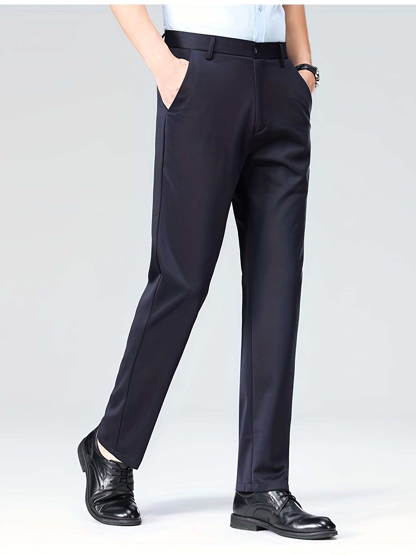 2 pack summer business straight leg suit pants casual versatile non iron trousers with embroidered details Product details 21