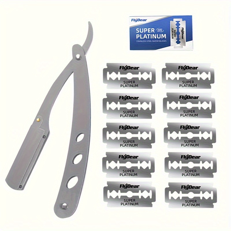 maquinilla de afeitar plegable de acero inoxidable para hombres y mujeres 10pcs/20pcs cuchillas maquinilla de afeitar   maquinilla de afeitar manual maquinilla de   maquinilla de eliminación de   corporal y facial