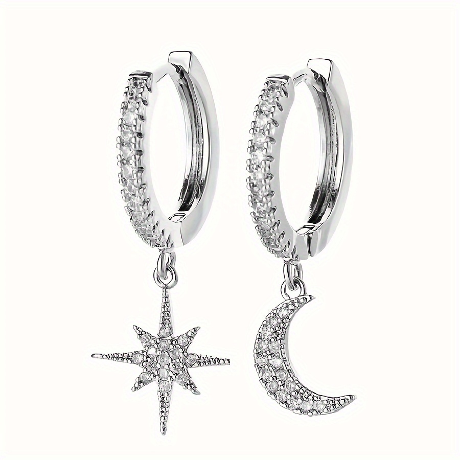 Moon & 8 Stars Earrings for Women