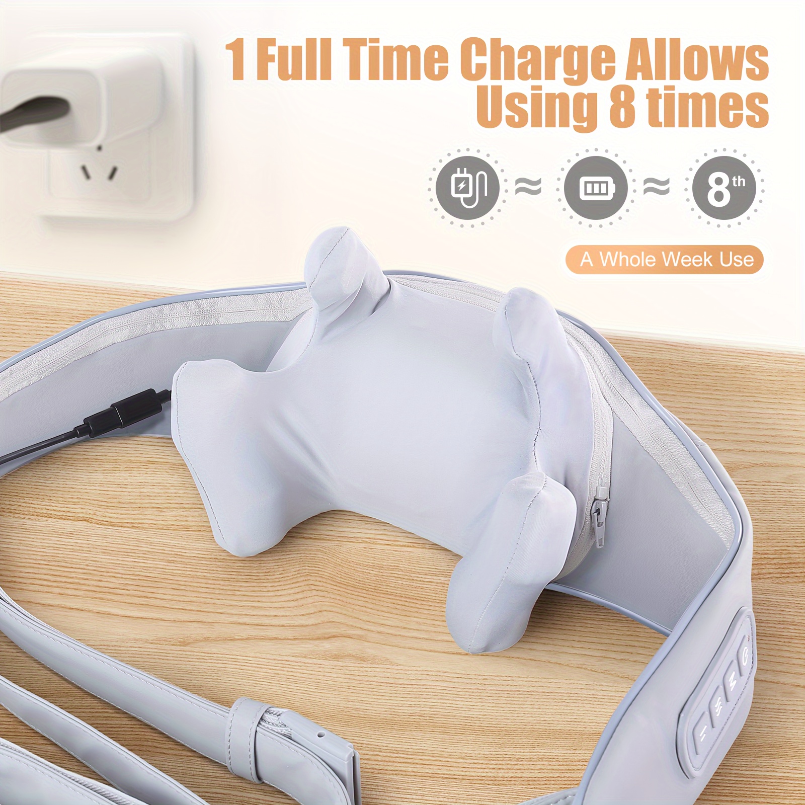 Upgraded - Portable Massager with Stimulation Suitable for Neck & Back - Low-Voltage (Under 36V) -Rechargeable Massagers for Home Use,, Ideal for Office Workers & Gift-Giving