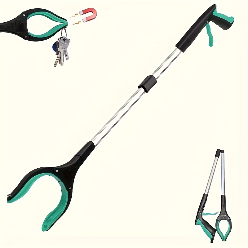 

33-inch Foldable Grabber Tool, Extendable Arm Picker For Trash And Retrieval, Plastic