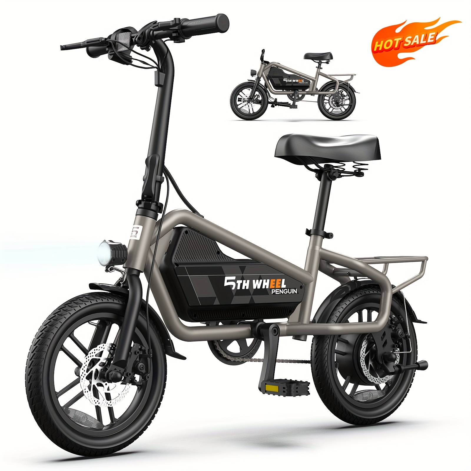 TEMU Electric Bike For Adults | 20mph | 46lbs Lightweight | 265lbs Load Capacity | 25 Miles Range | Spring Commuter Ride | Gift For Students And
