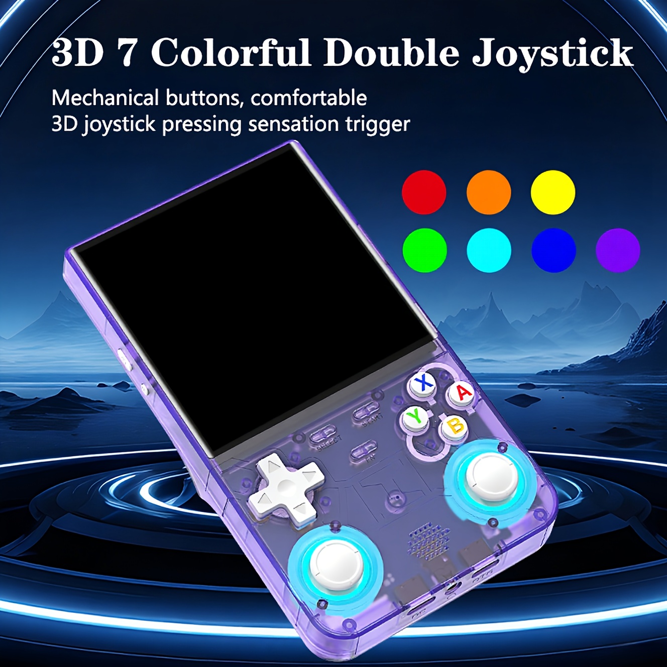 2025 Upgraded R36 Ultra Portable Handheld Game Console with 64GB/128GB Built-in Storage, 4-Inch IPS Full HD Screen, Dual Joysticks & 7-Color Options, Long Battery Life, Classic Entertainment Experience - Perfect Gift for Halloween & Christmas, Game Console for Android, Playful Design, Durable Construction