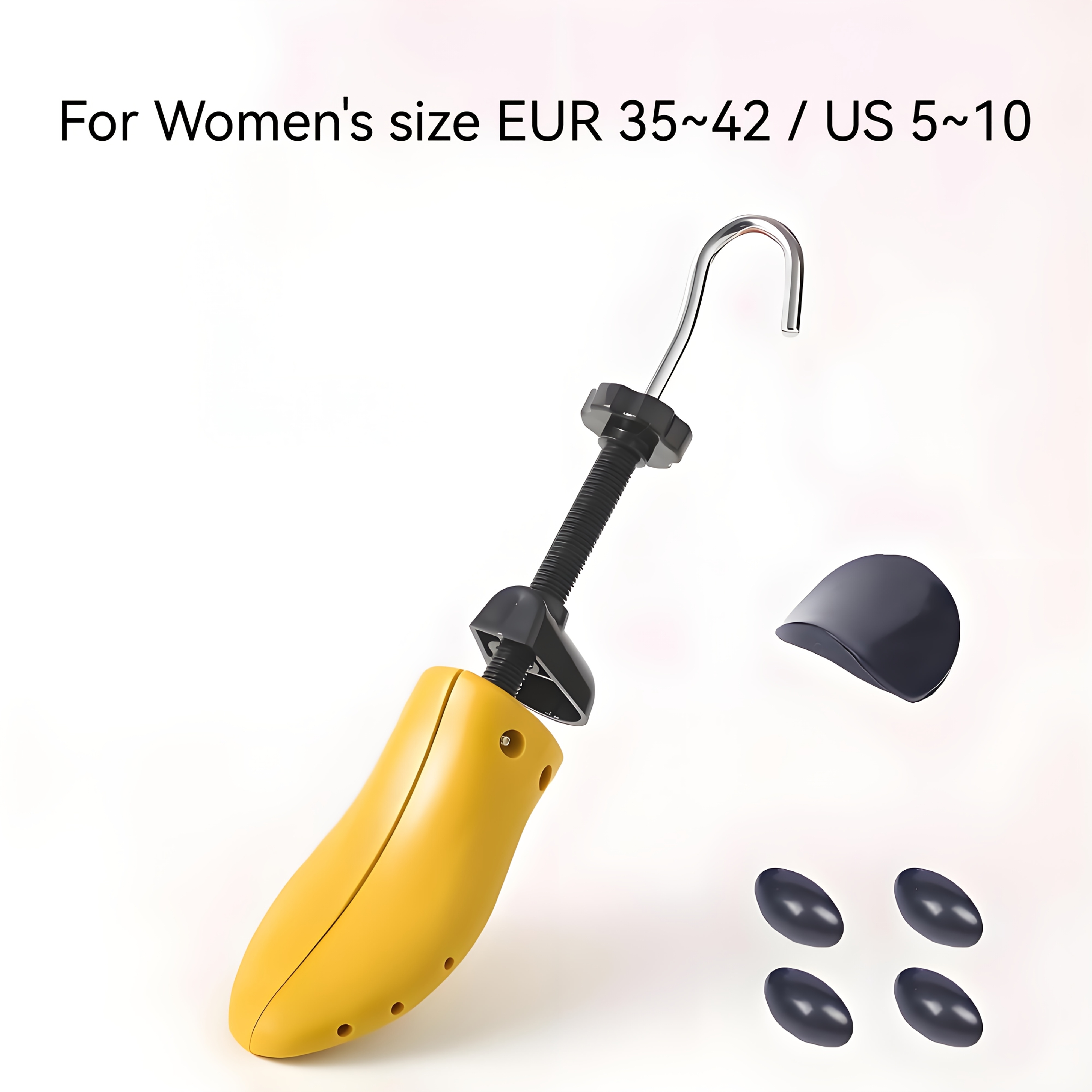 TEMU 1pc Universal Shoe Stretcher - Suitable For Women, Adjustable Length And Width, Adjustable Shoe Expander And . (yellow, Rose Red And Pink)