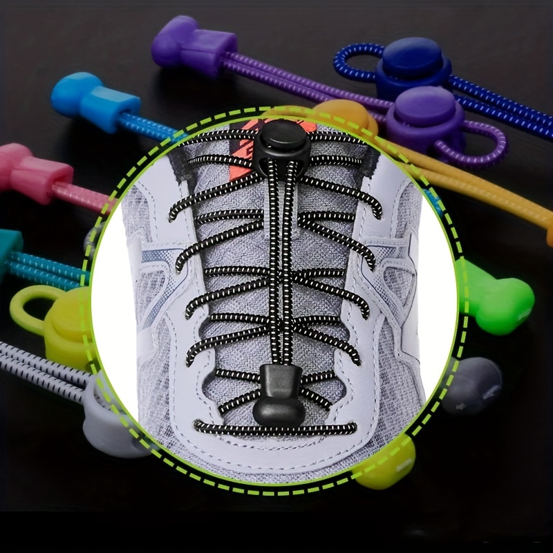 

1pair No Tie Shoe Laces With Assorted Colors, Lazy Adjustable Shoelace For Sneakers Casual Shoes