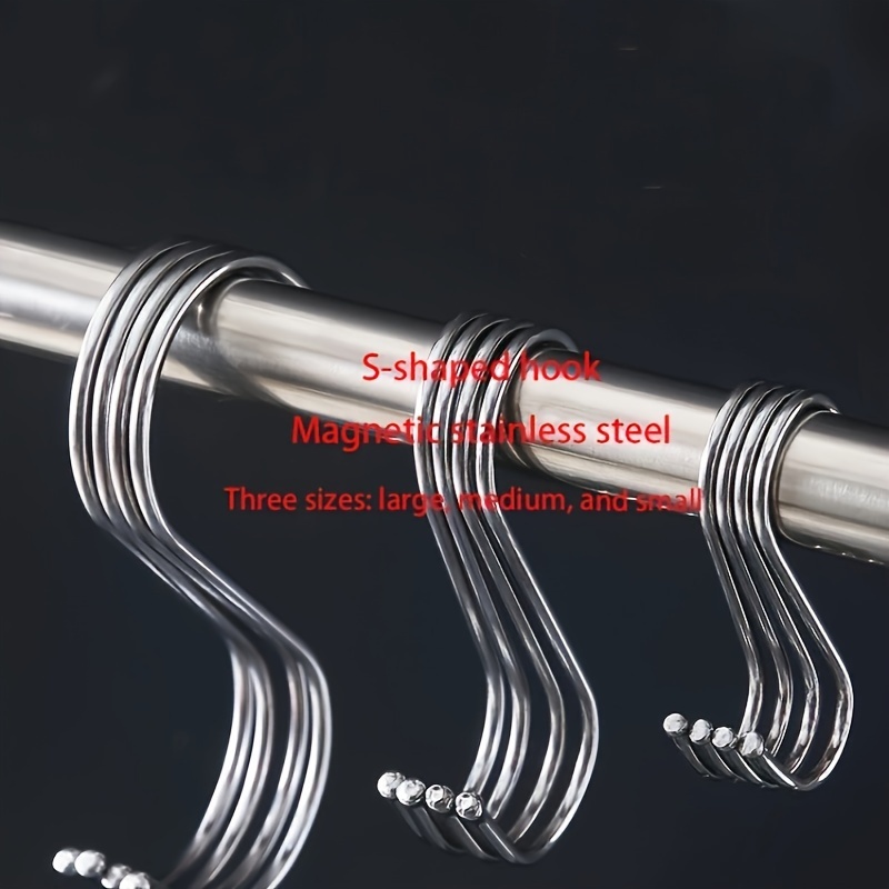 

10pcs Heavy- Stainless Steel - Hanging For Kitchen, Bathroom & Decor, Metal Hangers For Organization