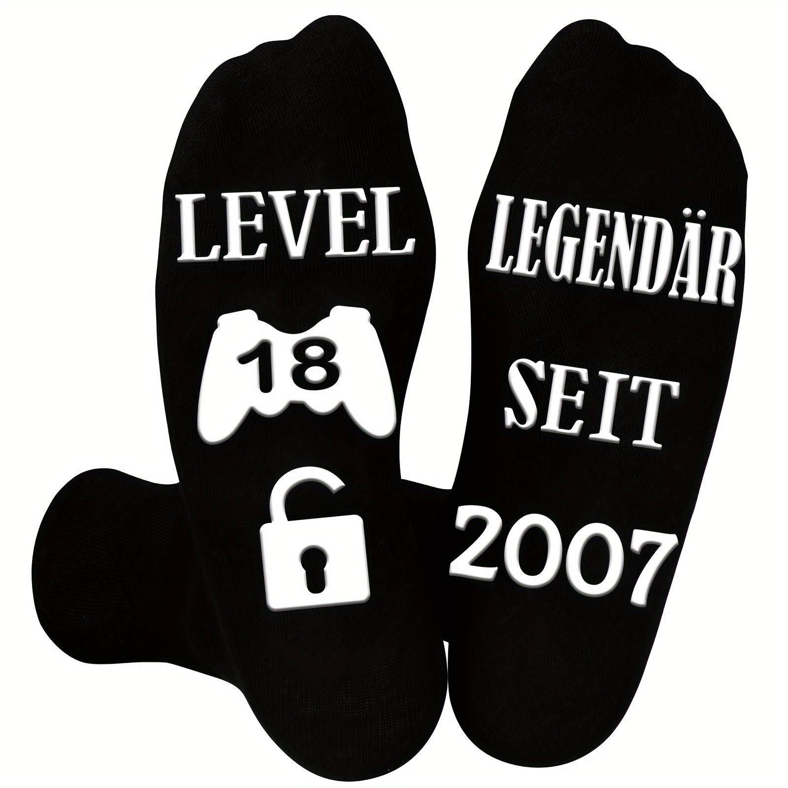 Image of 1 Pair Of "18-level " 18th Birthday Gift For Teenagers 2007 Birthday Gift For Teenagers Novelty And Fun 18th Birthday Christmas Gift For Men 18th Birthday Gift For Mom And Dad To Son And Nephew