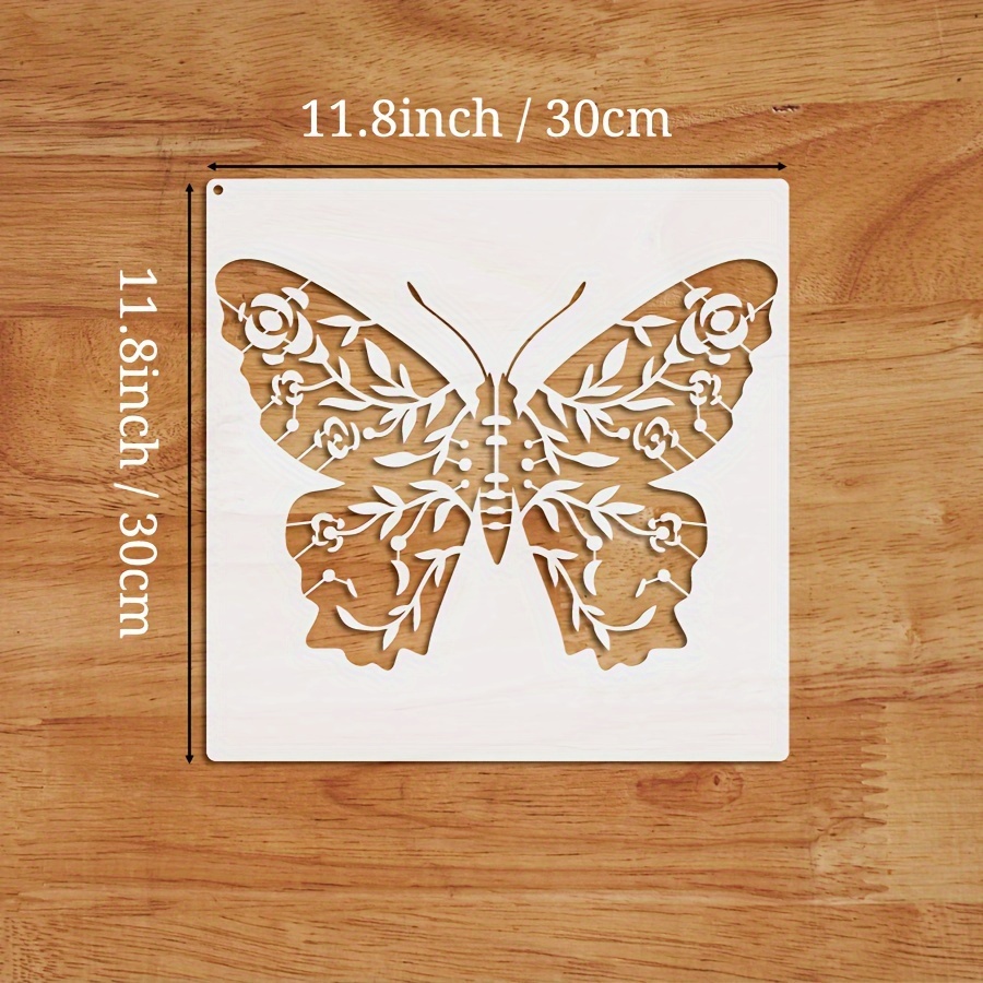 1pc Plantilla Pintura Mariposa 11.8x11.8 Pulgadas Plantilla - Temu