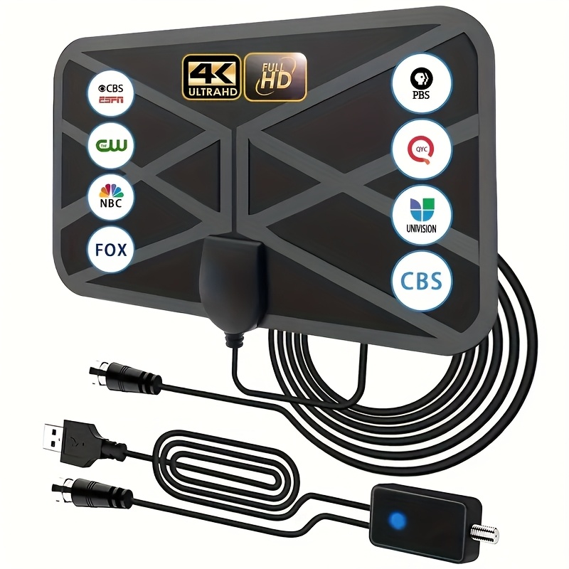 2025 latest portable high definition digital indoor tv antenna supports 4k1080p fully compatible with smart tv with 360 receiving amplifier switch including hdtv cable suitable for uhf vhf channel viewing hd reception modern tv accessory sleek antenna antenna portable antenna amplifier budgetconscious buyers apartment hdtv 05 8