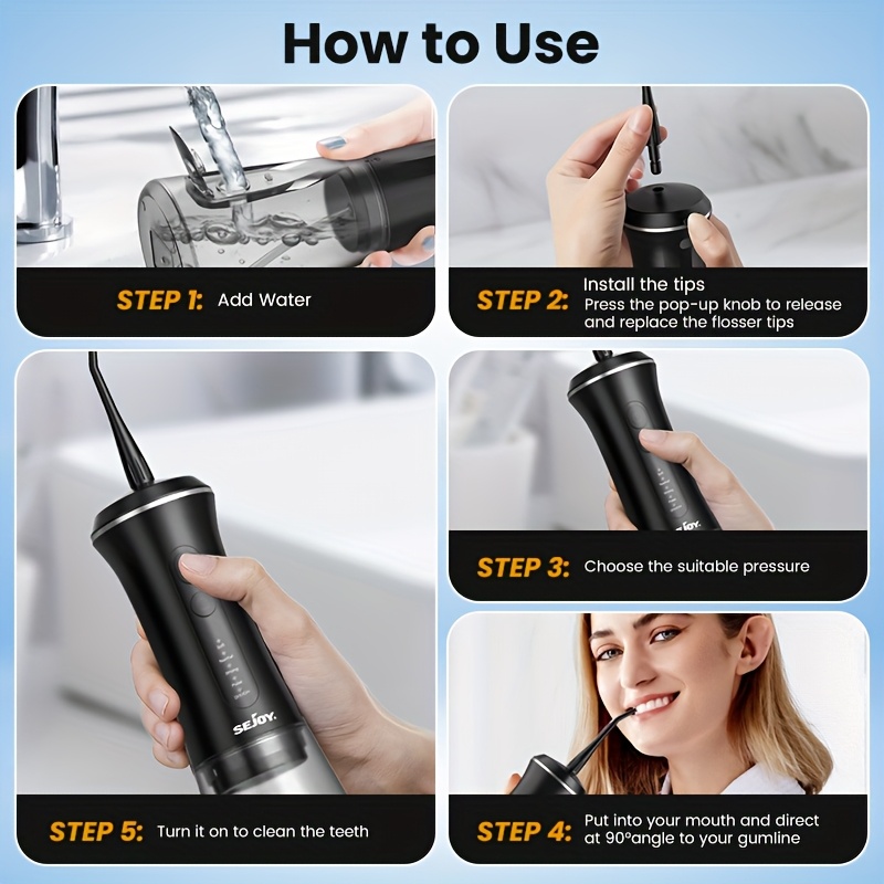 Sejoy Oral Irrigator C12BLA Professional Water Flosser
