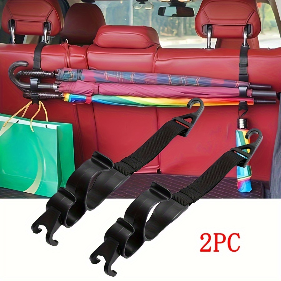 E-shop Multifunktionaler 2-teiliger Haken für Regenschirm Taschenorganizer, Sitzlehnen-Aufhänger