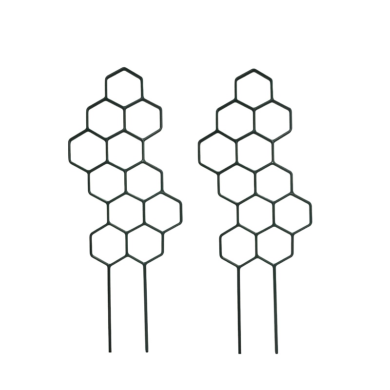 2pcs 38x15cm Honeycomb Plant Trellis, Support, Suitable For Potted Vines And Flowers, Space- Indoor And Outdoor Gardening Support