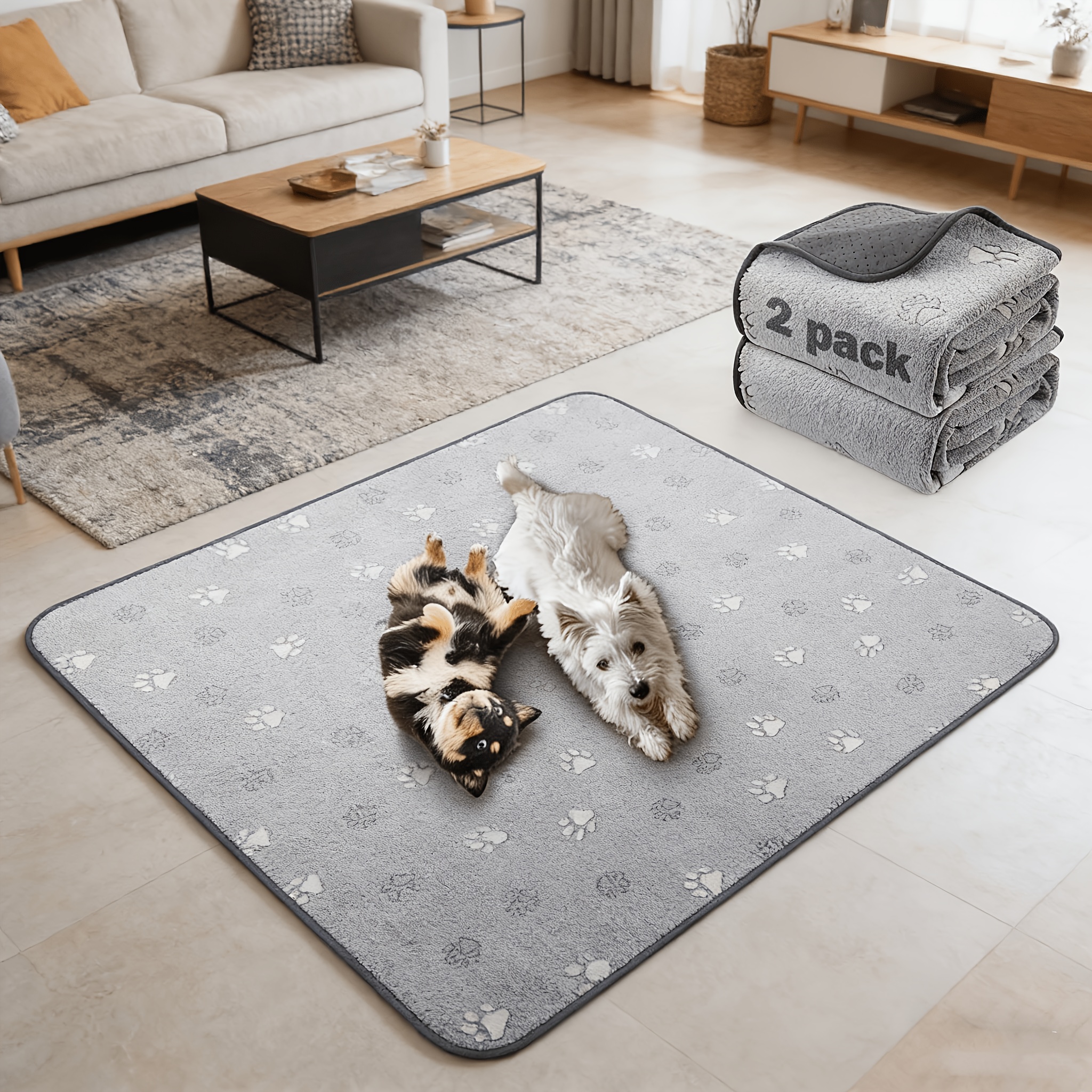 TEMU PICK for LIFE 4er-Pack/2er-Pack waschbare Haustier-Pinkelunterlagen, 2 Sets schnell absorbierende Hundepads, Hygieneunterlagen für Welpen ältere