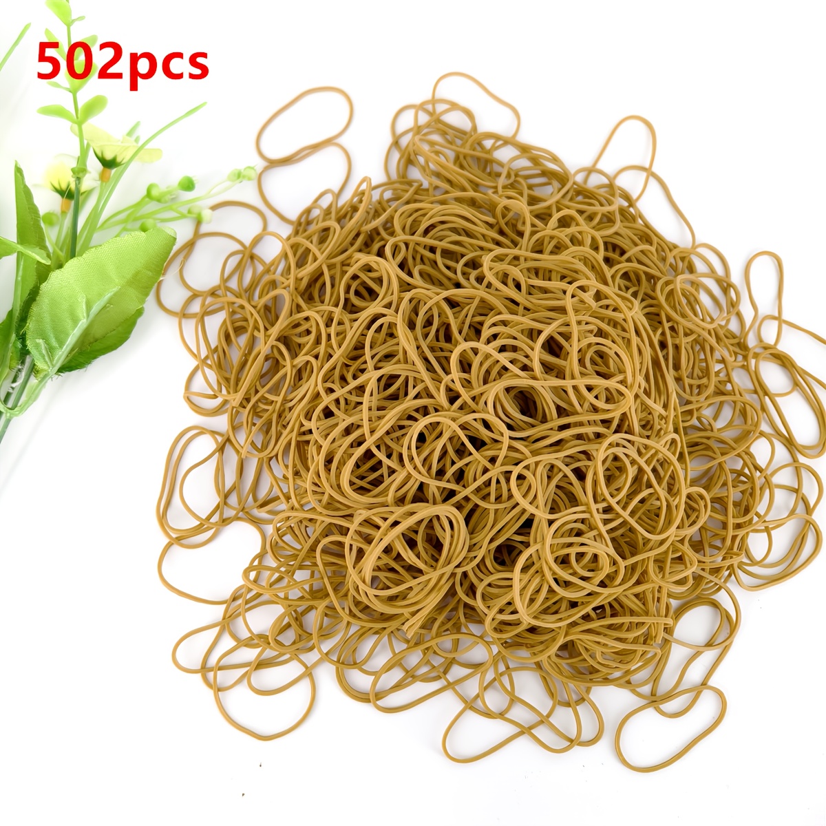 TEMU 502/1039/2029pcs Original Color Rubber Bands, High Elastic Rubber Bands, Can Stretch Times , 3.5cm Diameter, Binding Rubber Rings Suitable For