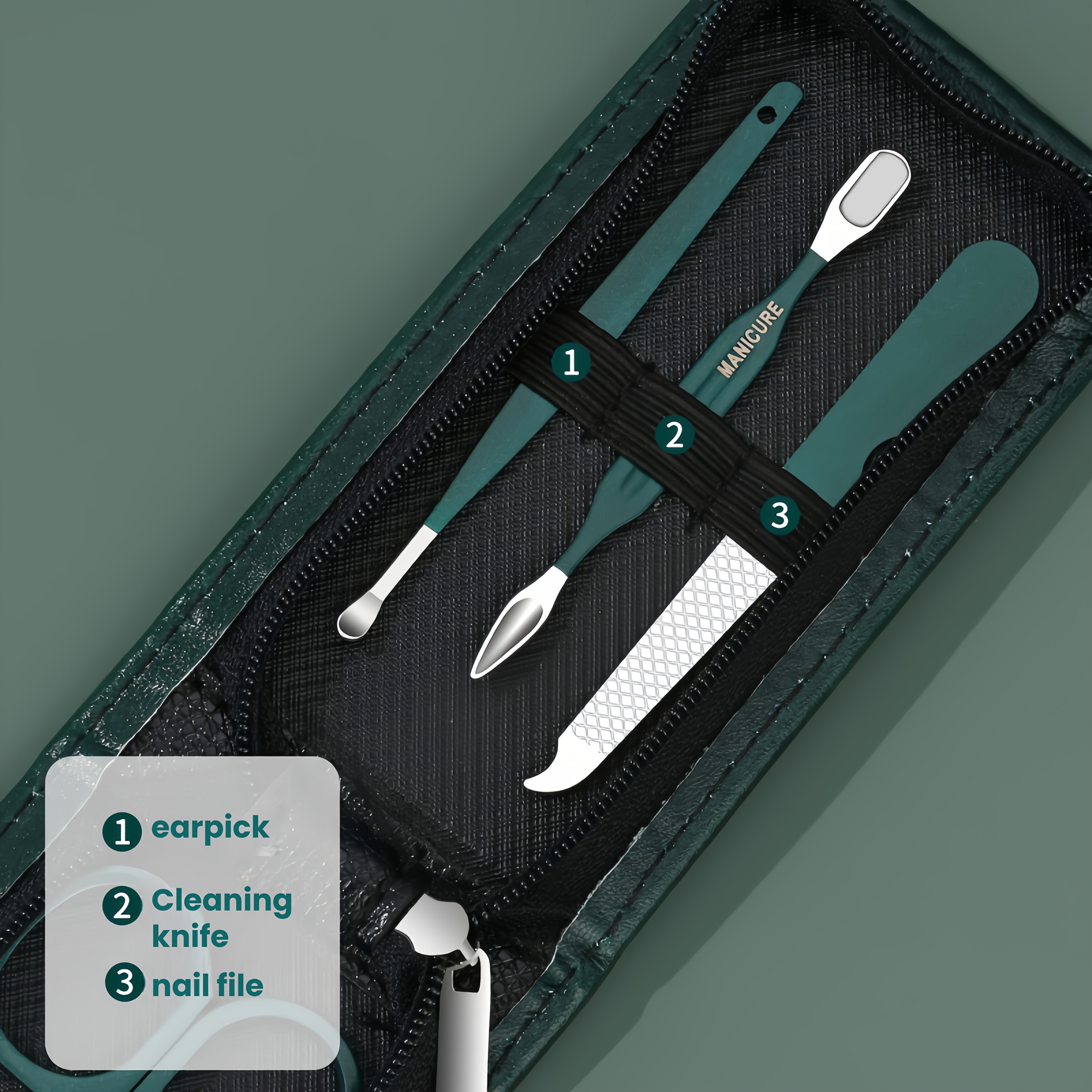 6pcs Professional Manicure and Pedicure Set with Storage Box