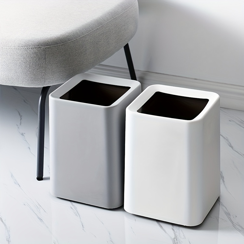 

Double-layer Trash Can - Sleek, No-lid Design With Removable Liner For , Touchless Waste Bin For Kitchen, Bathroom, Office & Living Room