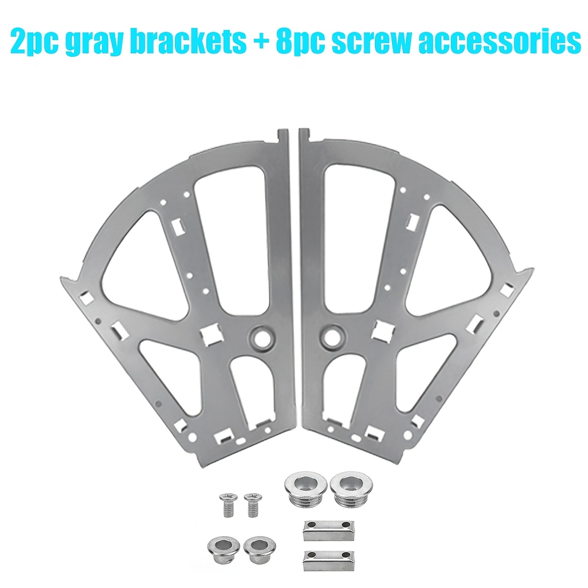 TEMU 10pcs Double-layer Shoe Cabinet Drawer Hinge Additions Set (2 Gray Brackets And 8 Screw Additions), Flip-up Frame, Hidden Slant Plate Additions,