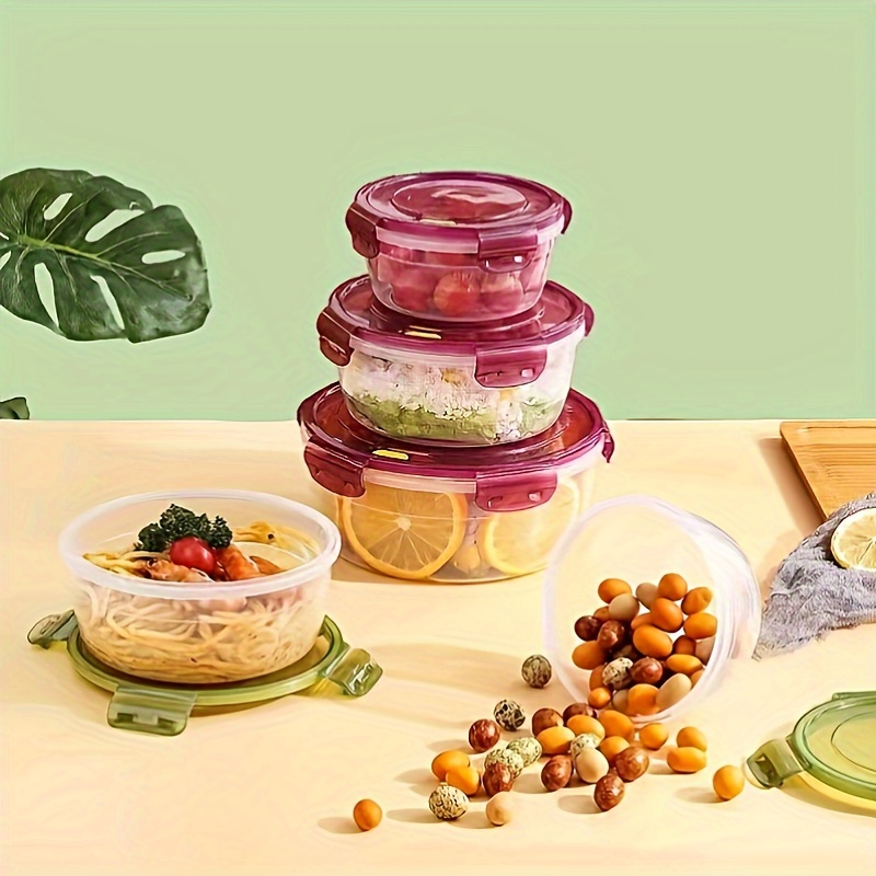 

Stackable Kitchen Storage Set - - Bowls, & - Pvc, Microwave & Dishwasher Safe For Fruits, Vegetables &