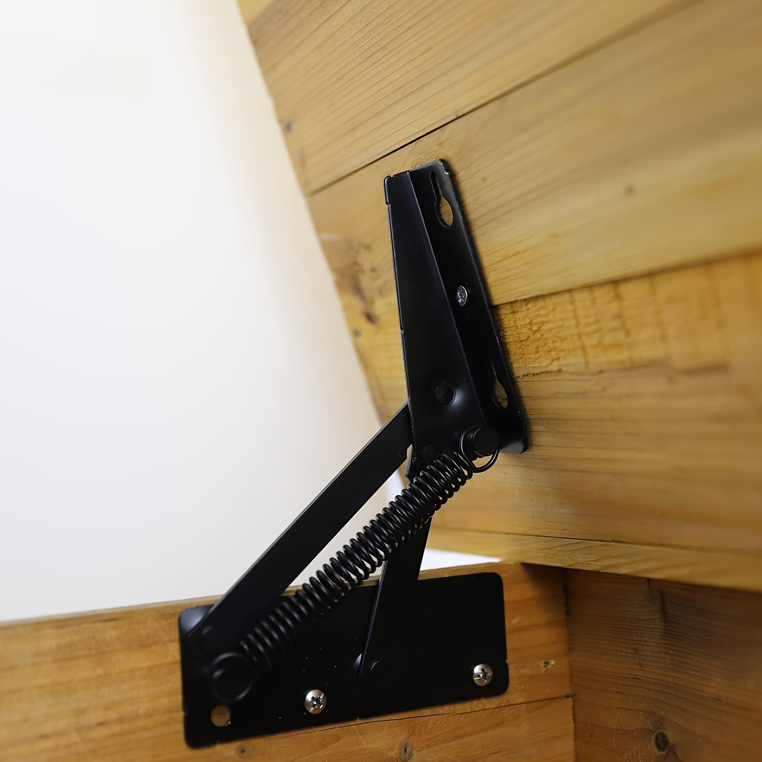 80 degree collapsible lifting support with black spring hinge bench seat hinge elevator top hinge workbench hinge miscellaneous shelf supports and stands