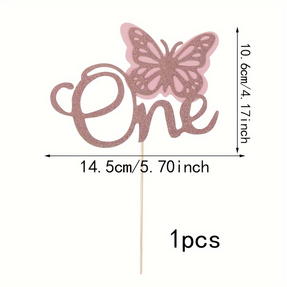 1pc Of Pink First Birthday Decoration, Perfect For Baby Shower Or Baking Decorations For Halloween,christmas Event & Party Supplies