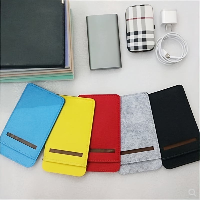 

A Multifunctional Felt Mobile Phone Protective Bag With And Card Holder, Stylish And Simple, Easy To Carry, Suitable For , To Prevent Keys From Scratching The Mobile Phone Protective Bag