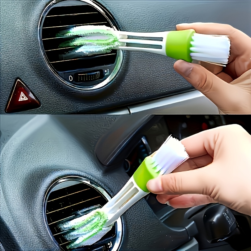 

A 2-in-1 Car Vent And Interior Detail Cleaning Brush, As A Multifunctional Non-electric Dust Cleaning Tool For Ac Power Outlets And Car Interiors, Made From Plastic Material.