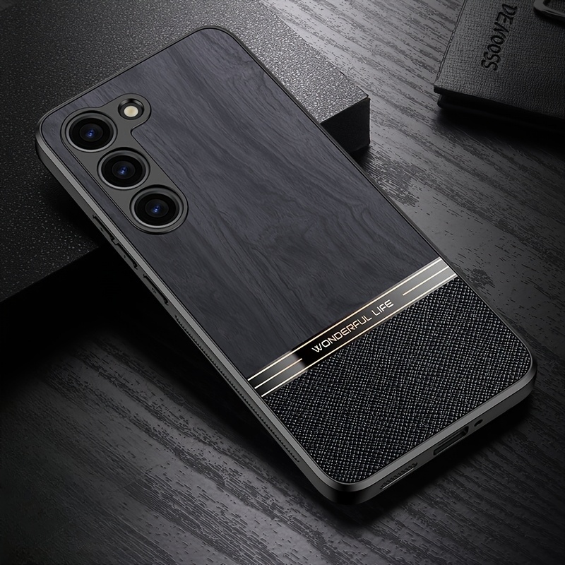 TEMU Phone Case: Suitable For Galaxy S23/s23 Plus/s23 Ultra/s22/s22 Plus/s22 Ultra/s21/s21 Plus/s21 Ultra New Wood Grain, Comfortable Feel,