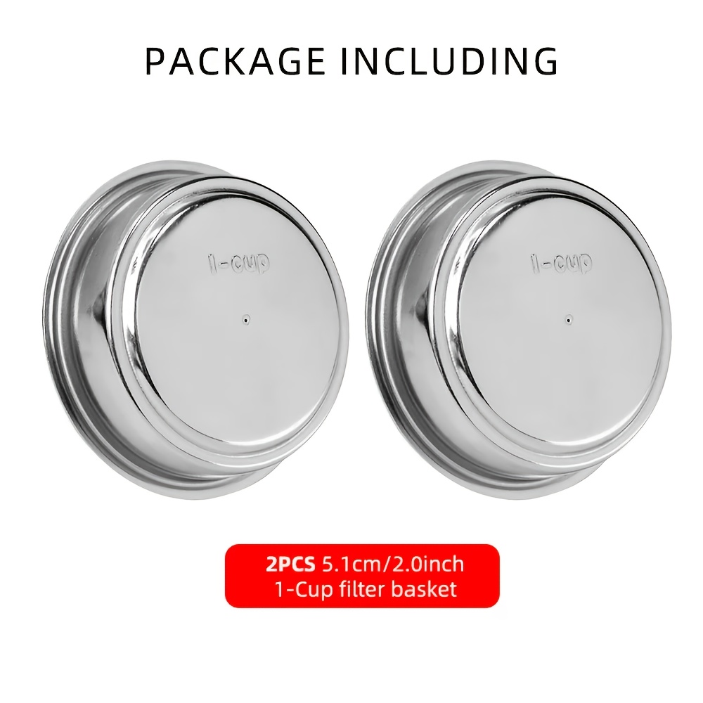 51  grade stainless steel espresso portafilter basket heavy duty   pressurized filter with puck screen compatible for espresso machines 51mm portafilter adapter     filter