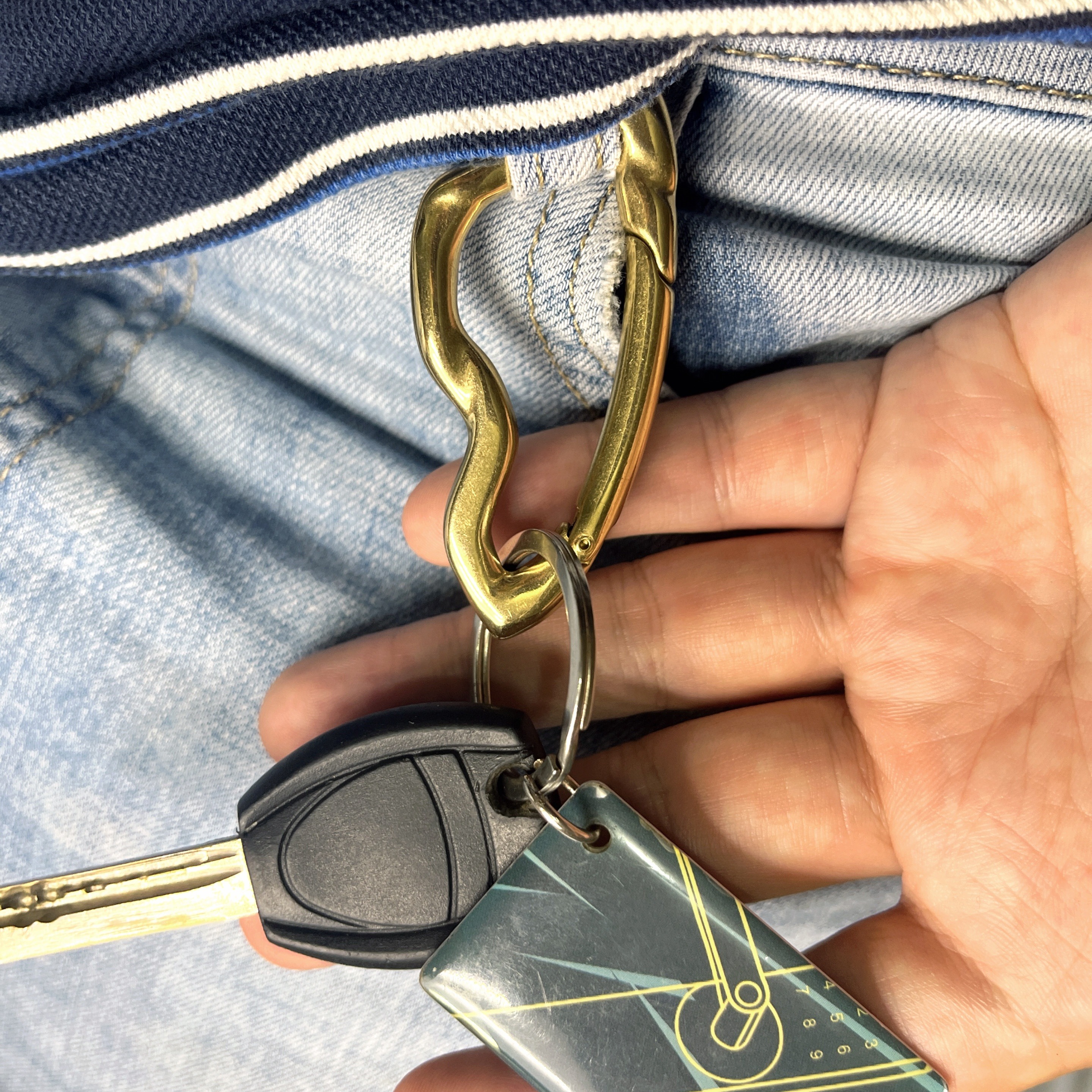 carabiner copper hook keychain