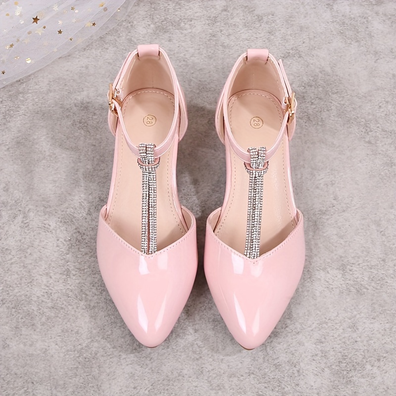 Zapatos De Princesa Con Tacón Y Cristal Para Niñas – Antideslizantes Y Elegantes, Ideales Para Jugar A Disfrazarse De 3 A 6 Años