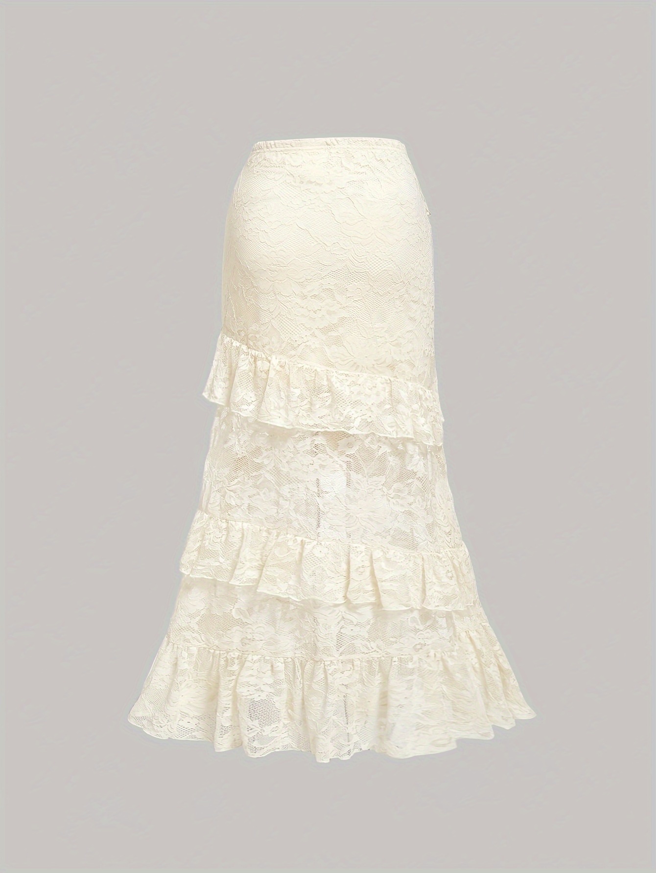 elegant lace maxi skirt women high waisted flowing - Temu Germany, image size:800x1066