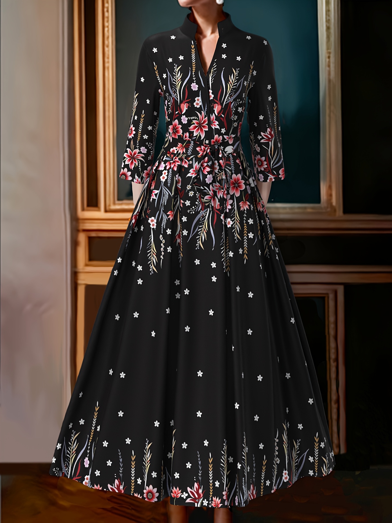 green emerald velvet dress ABEHIK Mexican Dress for Women Traditional Off Shoulder Embroidered Present  Casual Sexy Lace Long Maxi Dress Summer Floral Print Cinco de Mayo Fiesta  Dresses Black S at Amazon Women's Clothing store main image 1